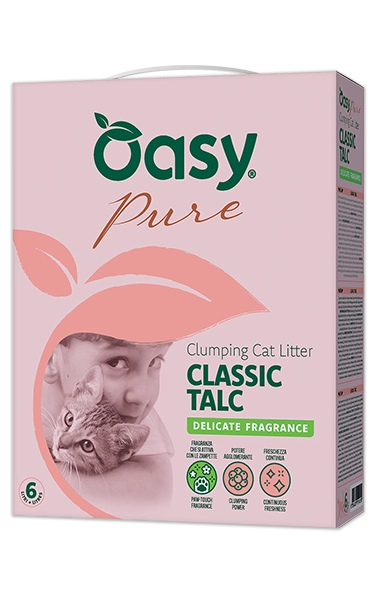 Lettiere Pure Classic Talc di Agriappia, polvere di talco rosa per la cura della pelle e il benessere del bambino.