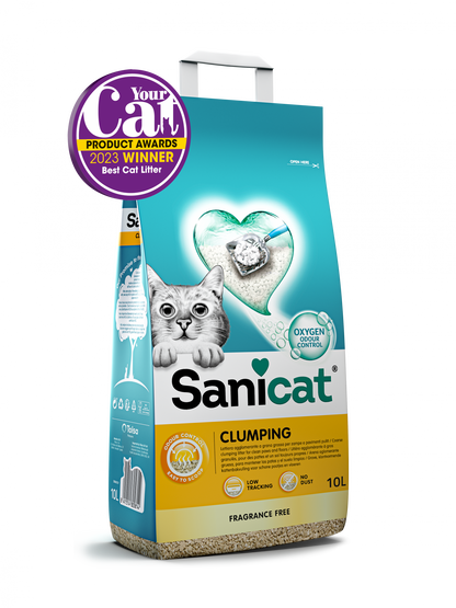 Letto di gattino con lettiera Sanicat Agglomerante Senza Profumo AGRIAPPIA, lettiera per gatti che forma ciuffi compatte
