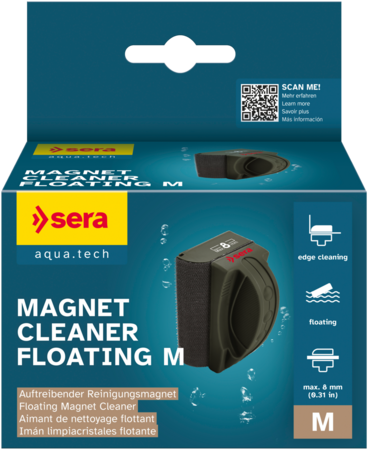 Sera Magnet Cleaner Floating M – Calamita Galleggiante per Pulizia Vetro Acquario fino a 8mm