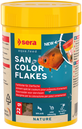Fiocchi di San Color Flakes di AGRIAPPIA, confezione con fiocchi di colore vivace in un contenitore trasparente.