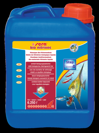 Sera Bio Nitrivec AGRIAPPIA in bottiglia da 2500 ml, detergente biologico per l'acquario e la salute dei pesci