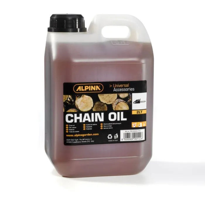 Olio catena AGRIAPPIA da 2 litri, lubrificante minerale per catene di macchinari agricoli e industriali.