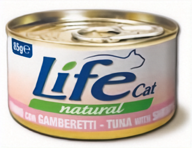 Life Cat Natural lattina 85gr Tonno e Gamberetti