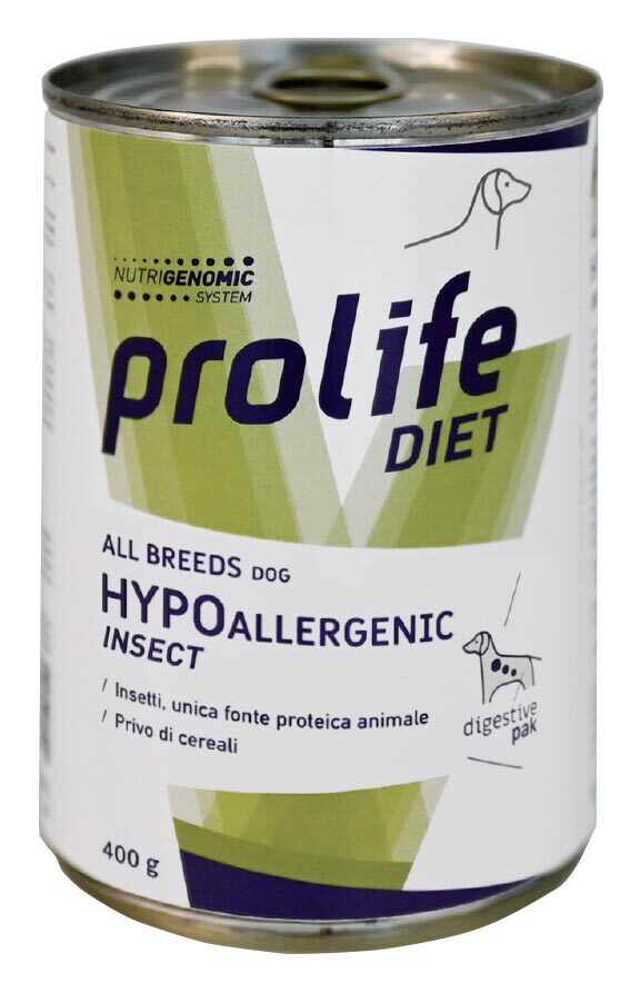 Alimento iposensibile AGRIAPPIA per tutte le razze di insetti, 400g, ideale per cani diabetici e sensibili con ingredienti ipoallergenici