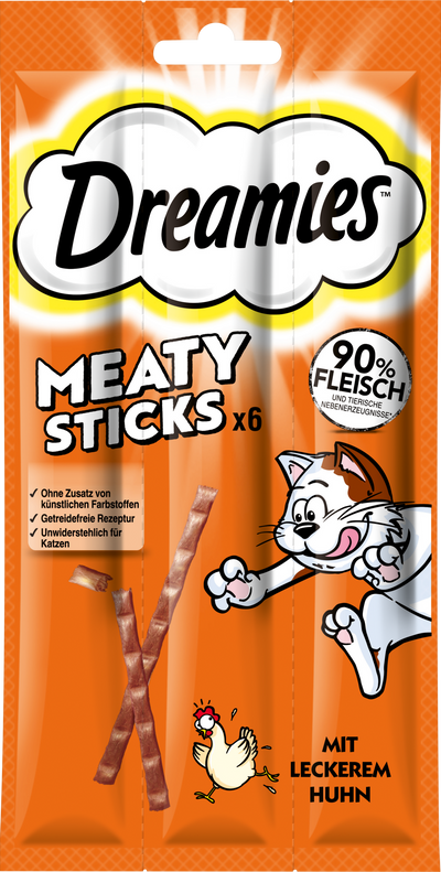 Meaty Sticks - Confezione da 6 con Pollo, 30 g