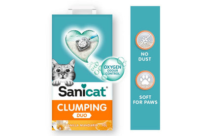 Lettiere per gatti agglomerante bianca Agglomerante White DUO con profumo di vaniglia e mandarino, immagine duo1.jpg