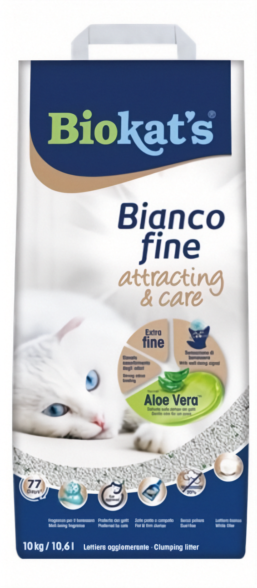 Biokat's Bianco Fine Attracting & Care 10 kg – Lettiera per gatti