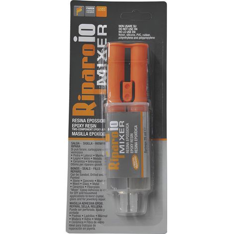 Faren Riparo Io Mixer, adesivo epossidico bicomponente in siringa da 25 ml, EAN 8020089996164