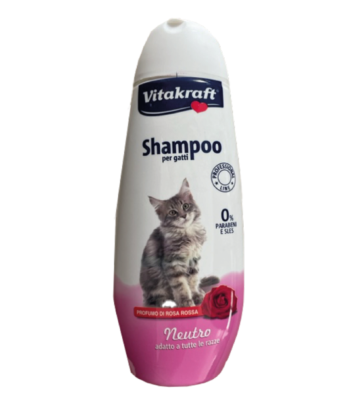 Shampoo neutro AGRIAPPIA per gatti da 250ml, bottiglia con etichetta bianca e dettagli blu, ideale per la pulizia delicata dei felini.