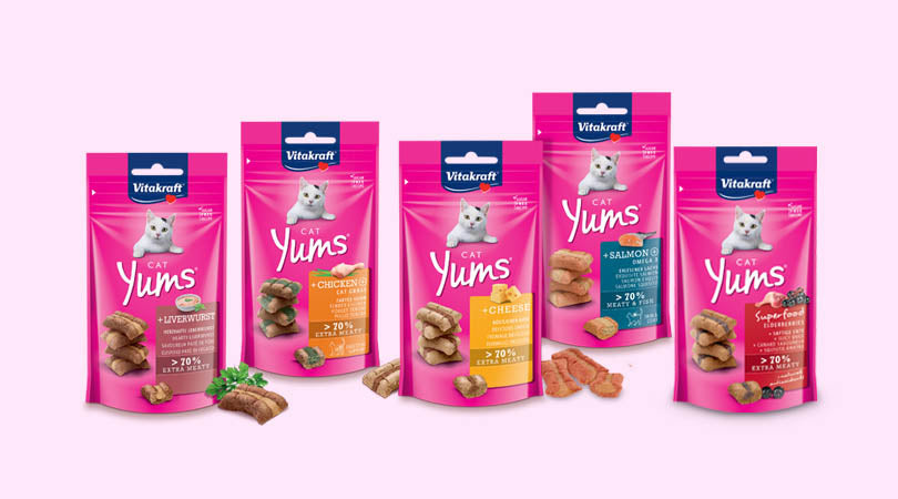 Croccantini per gatti AGRIAPPIA CAT YUMS, snack gustoso e croccante visibile nell'immagine.