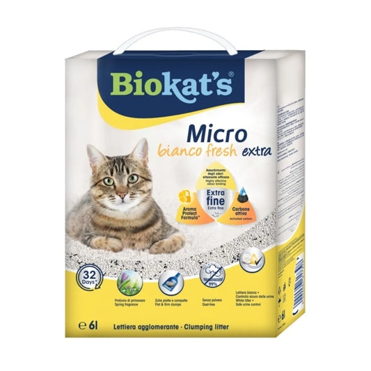 Biokat’s Lettiera Agglomerante Micro Bianco Fresh Extra
