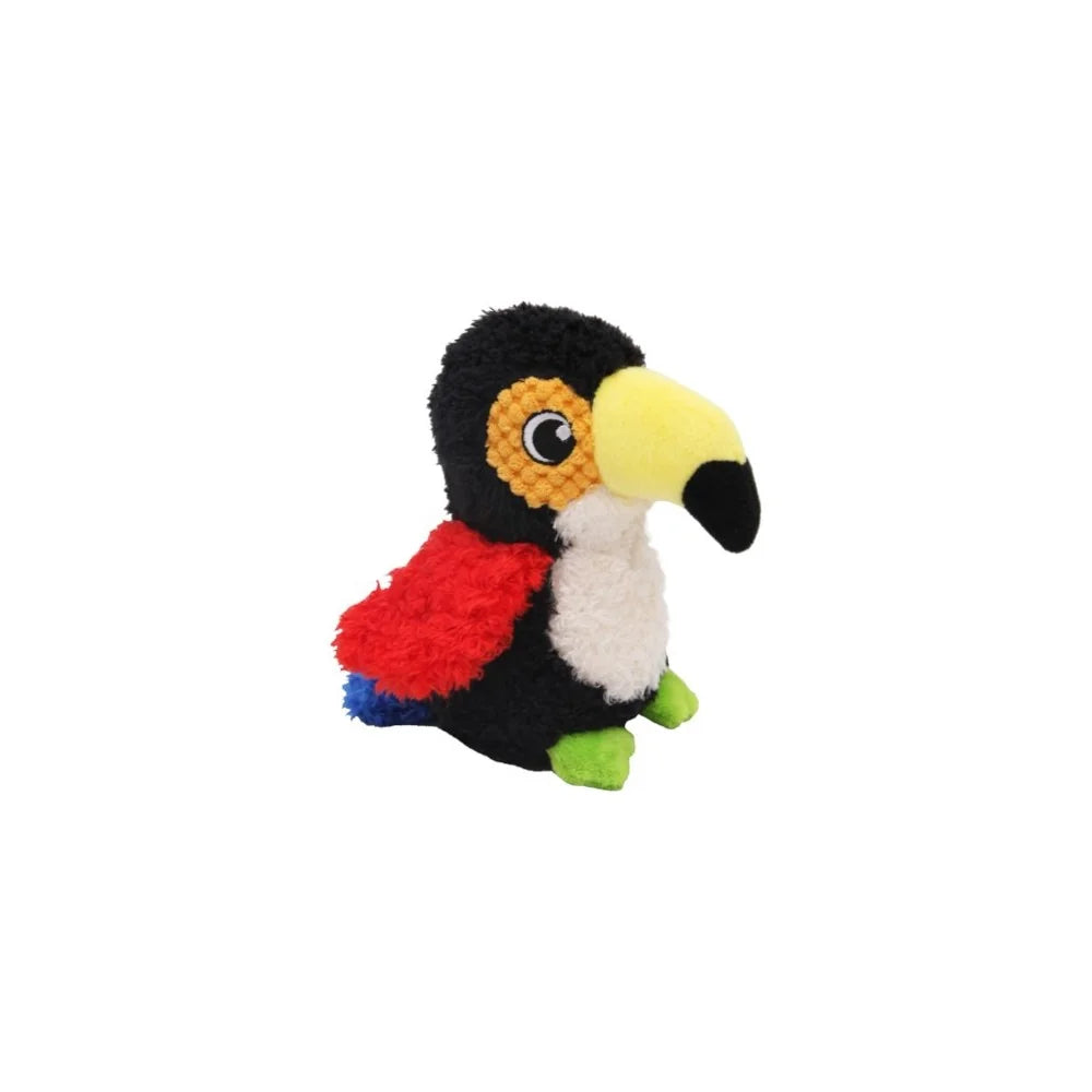 Peluche Tucano AGRIAPPIA, morbido e colorato, rappresenta un uccello toucan con dettagli realistici, ideale come giocattolo o decorazione.