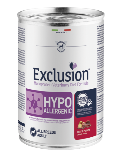 Crocchette Monoprotein Vet Diet Hypoallergenico AgriaPpia, confezione da 400g, ideale per cani con allergie alimentari.