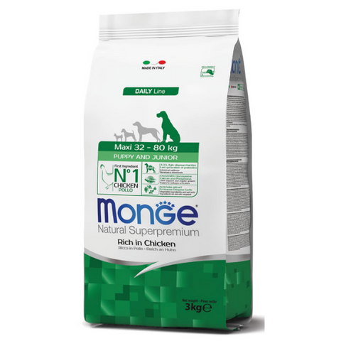 Monge Natural Superpremium Maxi Puppy &amp; Junior Ricco al Pollo