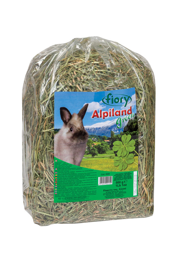 Fiory Alpiland – Fieno Aromatizzato per Conigli 500g | 5 Gusti: Camomilla, Rosa, Millefiori, Green, Yellow