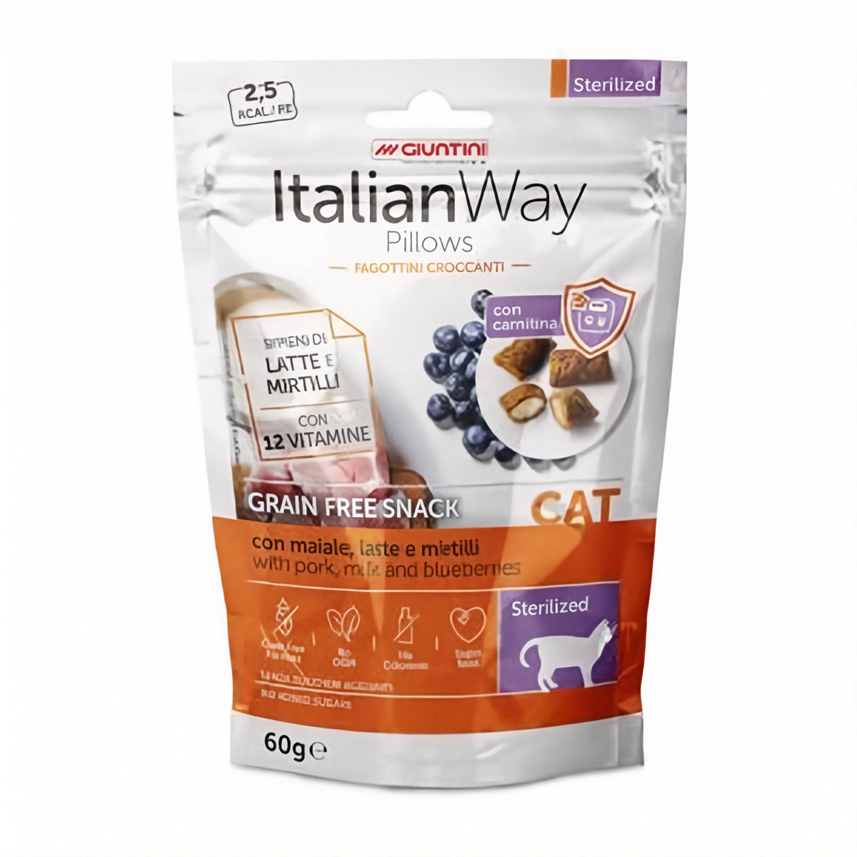 Cuscino ItalianWay con maiale, latte e mirtilli, decorativo e morbido, marca AGRIAPPIA, ideale per la casa e il comfort.
