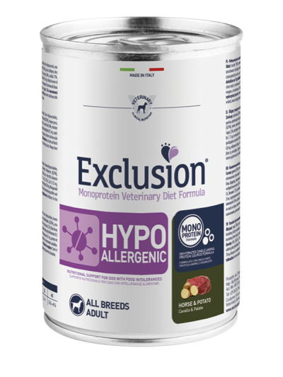 EXCLUSION MONOPROTEIN VET DIET  HYPOALLERGENIC 400gr