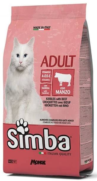 Simba Croccantini per Gatti Adulti 20kg – Gusto Manzo o Pollo con Taurina e Vitamine