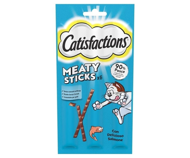 Catisfactions meaty sticks salmone 6×5 g