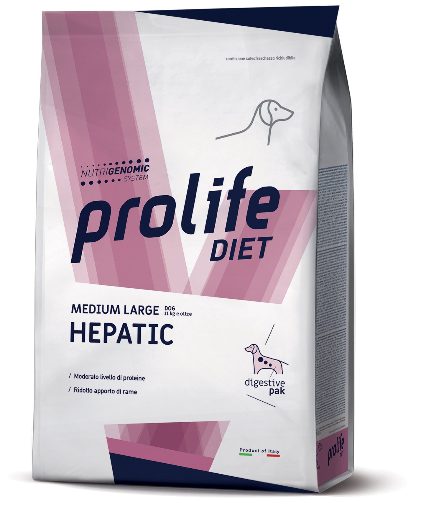Alimento secco AGRIAPPIA Hepatic Medium/Large per cani, crocchette di dimensioni medie e grandi con ingredienti naturali.