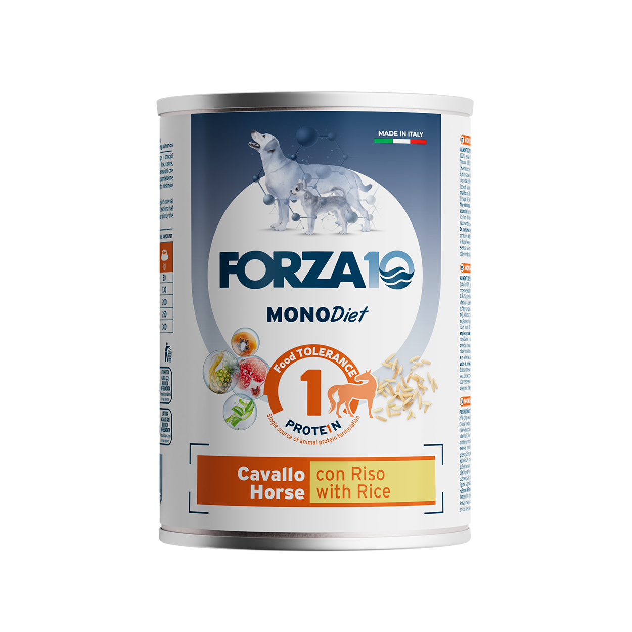 Forza10 Adult Sensitive – Alimento Dietetico Umido Cavallo con Riso per Cani 400g