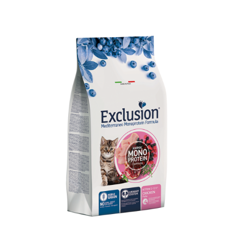 EXCLUSION MEDITERRANEO NOBLE GRAIN GATTO GATTINO POLLO