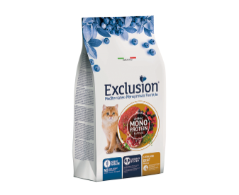 EXCLUSION MEDITERRANEO NOBLE GRAIN GATTO STERILIZZATO MANZO