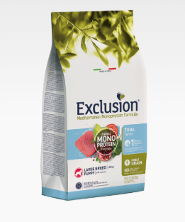 EXCLUSION MEDITERRANEO  NOBLE GRAIN PUPPY TUNA LARGE BREED 12Kg