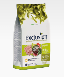 EXCLUSION MEDITERRANEO  NOBLE GRAIN ADULT CHICKEN MEDIUM BREED