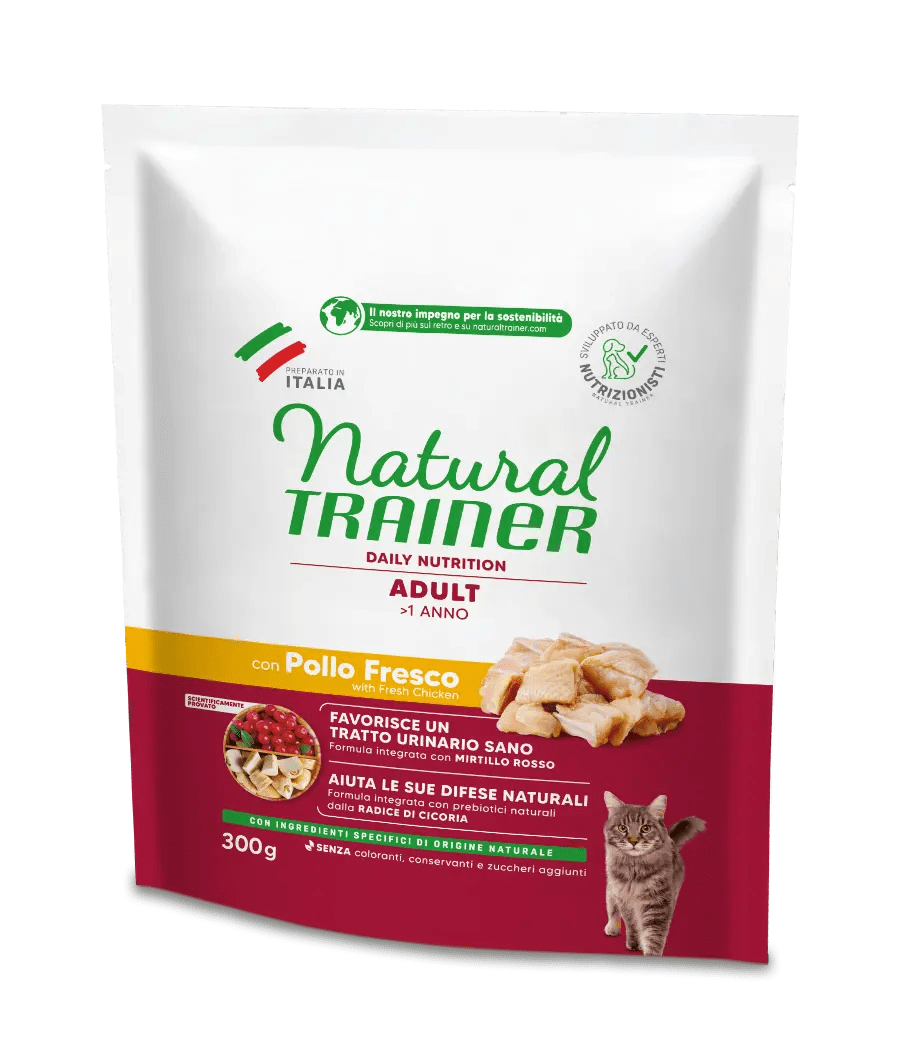 Crocchette per adulti AGRIAPPIA DAILY NUTRITION con pollo fresco, sacchetto di cibo umido per animali domestici.