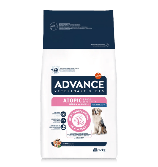 Alimento per sensibilità alimentare e atopica AGRIAPPIA Advance ATOPIC & FOOD SENSITIVITY Medium/Maxi, confezione da 400g
