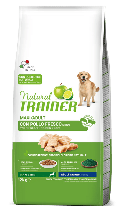 Natural Trainer Mantenimento Maxi Adult – Crocchette con Pollo 12kg