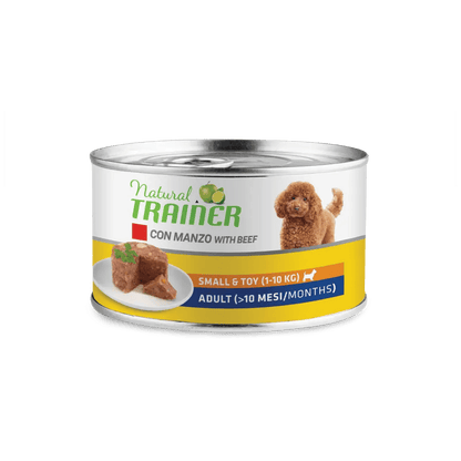 Crocchette per cani AgriaPpia Natural Trainer Mantenimento S&T adult manzo umido, confezione grande, alimento per animali domestici