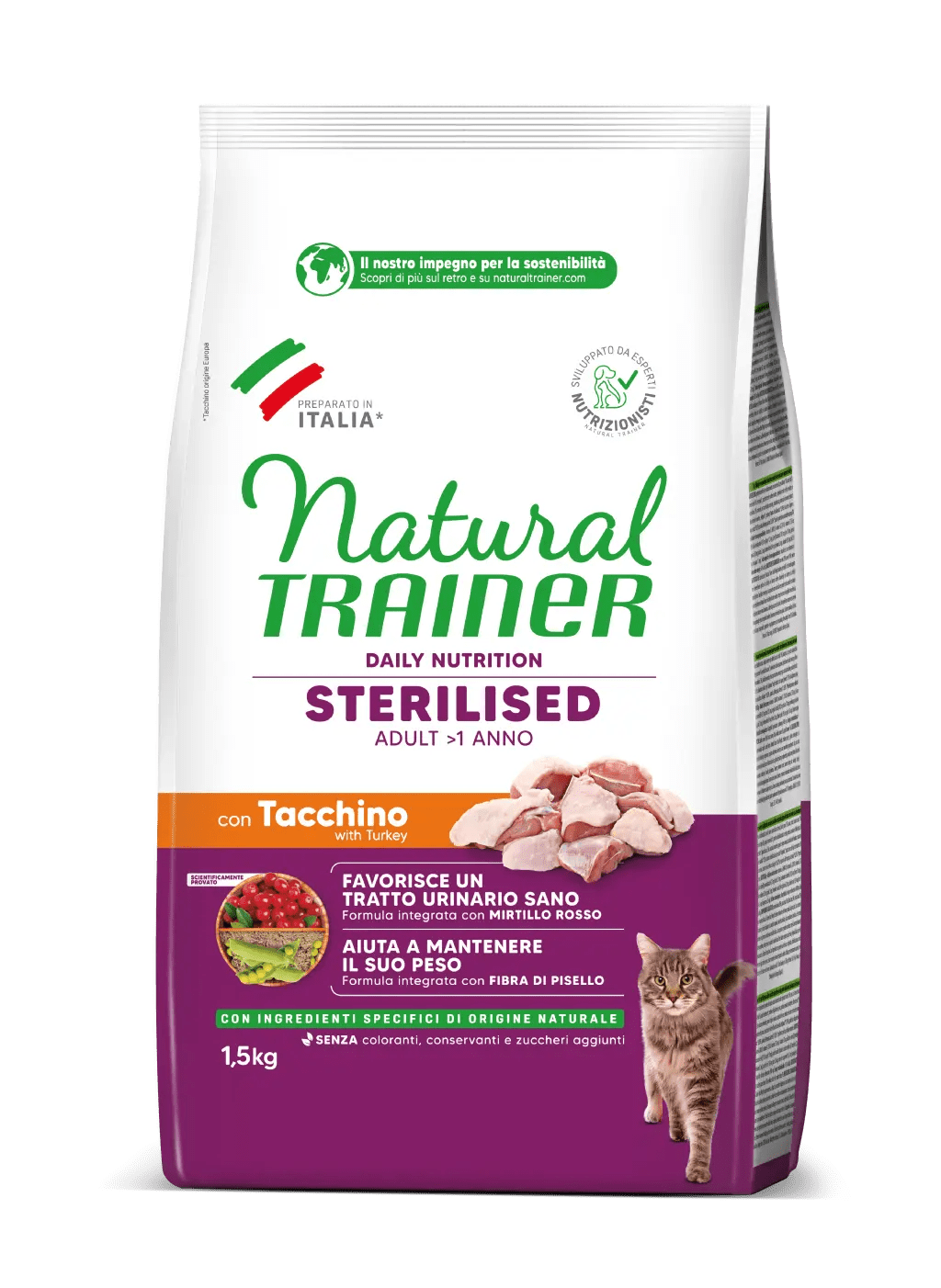 Cibo umido per cani adulti sterilizzati AGRIAPPIA DAILY NUTRITION con tacchino in scatola, immagine del prodotto aperto e pronto all'uso