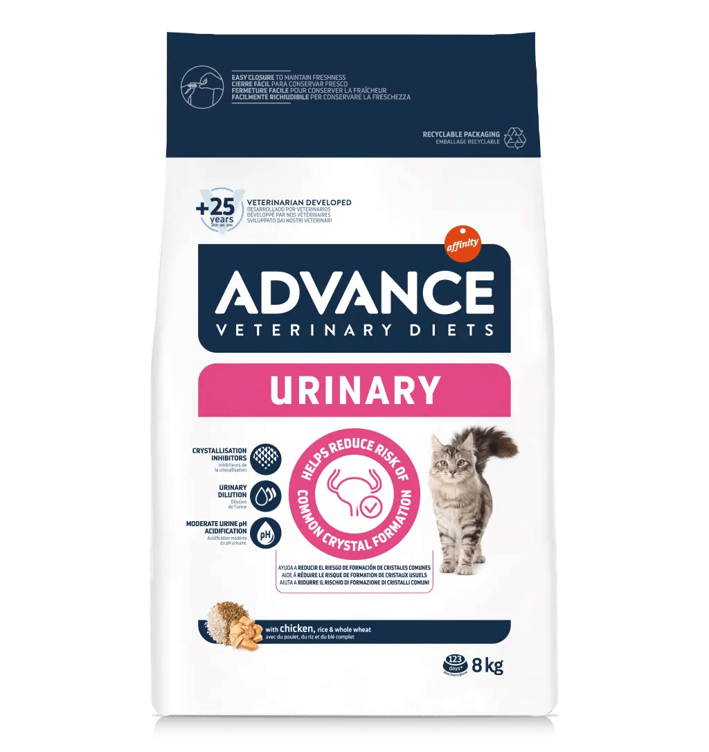 Crocchette per gatti Advance URINARY AGRIAPPIA, sacco grande con croccantini per la salute urinaria felina.