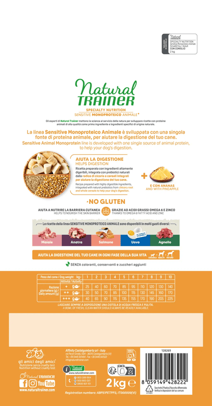 Natural Trainer - SPECIALTY NUTRITION SENSITIVE MONOPROTEICO ANIMALE NO GLUTEN SMALL&TOY ADULT CON Coniglio E CEREALI INTEGRALI