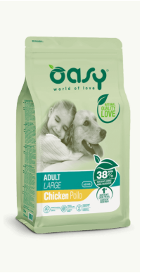 Cibo per cani AGRIAPPIA Oasy Adult Large Pollo, confezione da 3 kg, con crocchette di pollo per cani di taglia grande