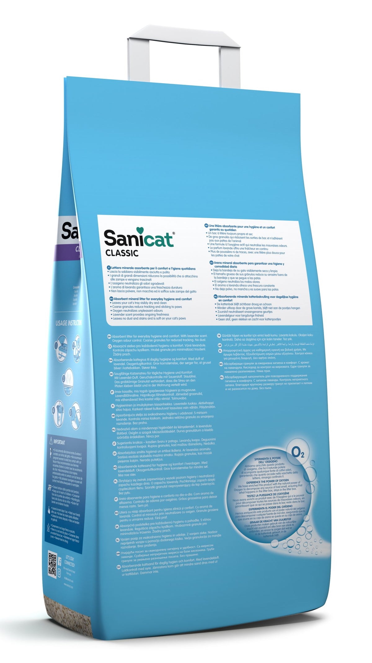 Gabbia di sabbia Sanicat Classic Lavanda di AGRIAPPIA, con profumo di lavanda, ideale per lettiere per gatti e animali domestici