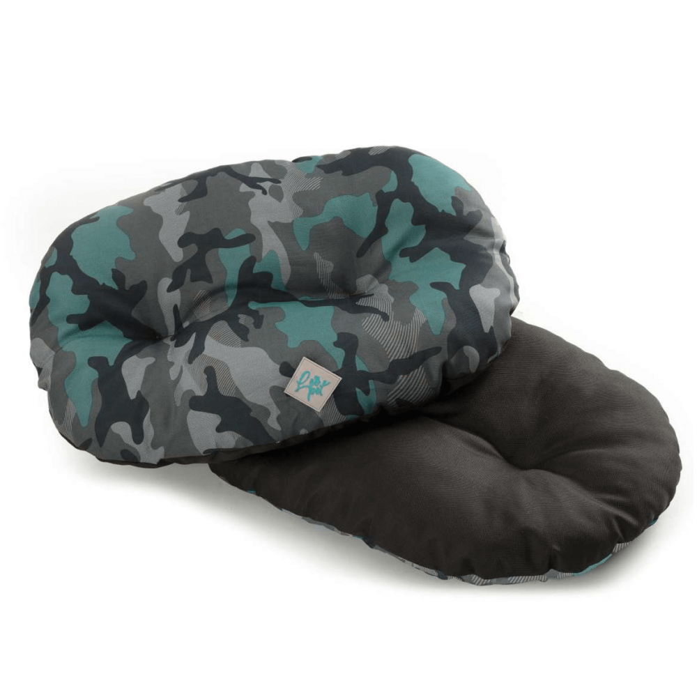 Cuscino Leopet Nettuno impermeabile in tessuto mimetico verde militare, ideale per cani, di marca AGRIAPPIA.