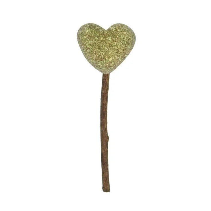 Lecca lecca al Matatabi per gatti, gioco divertente con forma di cuore e lollipop, marca AGRIAPPIA.