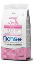 Monge Natural Superpremium All Breeds Adult Monoprotein Maiale con Riso e Patate