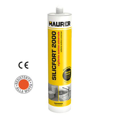 Maurer Silicfort 2000 silicone acetico trasparente 280 ml, EAN 8000071546010