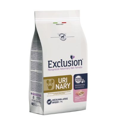 EXCLUSION MONOPROTEIN VET DIET  URINARY PORK & SORGHUM AND RICE MEDIUM&LARGE BREED