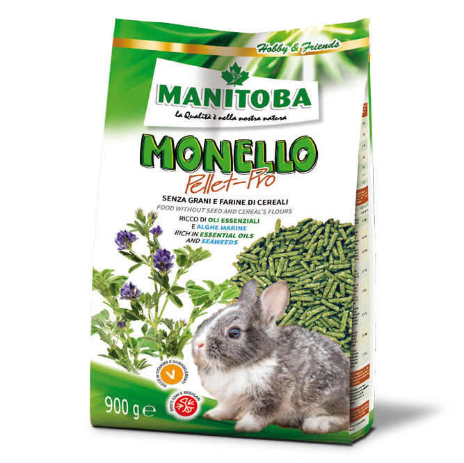 Monello Pellet Pro – Alimento Completo per Conigli Nani | Senza Cereali con Alghe Marine