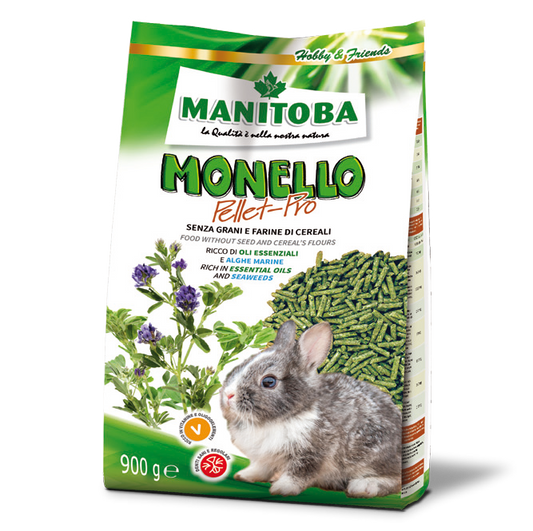 Monello Pellet Pro – Alimento Completo per Conigli Nani | Senza Cereali con Alghe Marine