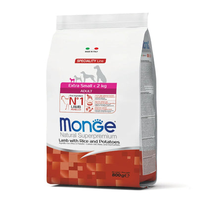 Monge Natural Superpremium Extra Small Adult Agnello con Riso e Patate