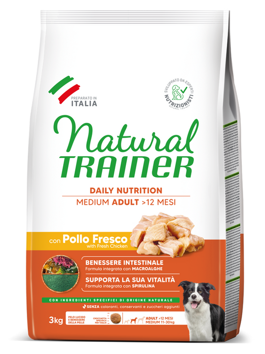 NATURAL TRAINER - DAILY NUTRITION - MEDIUM ADULT CON POLLO FRESCO