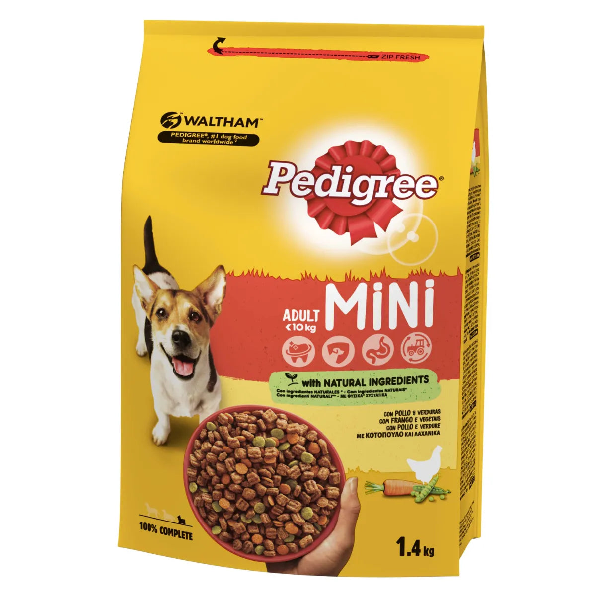 Crocchette per cani adult mini con pollo e verdure AGRIAPPIA, confezione da 1,4 kg, sacco di cibo per cani di piccola taglia