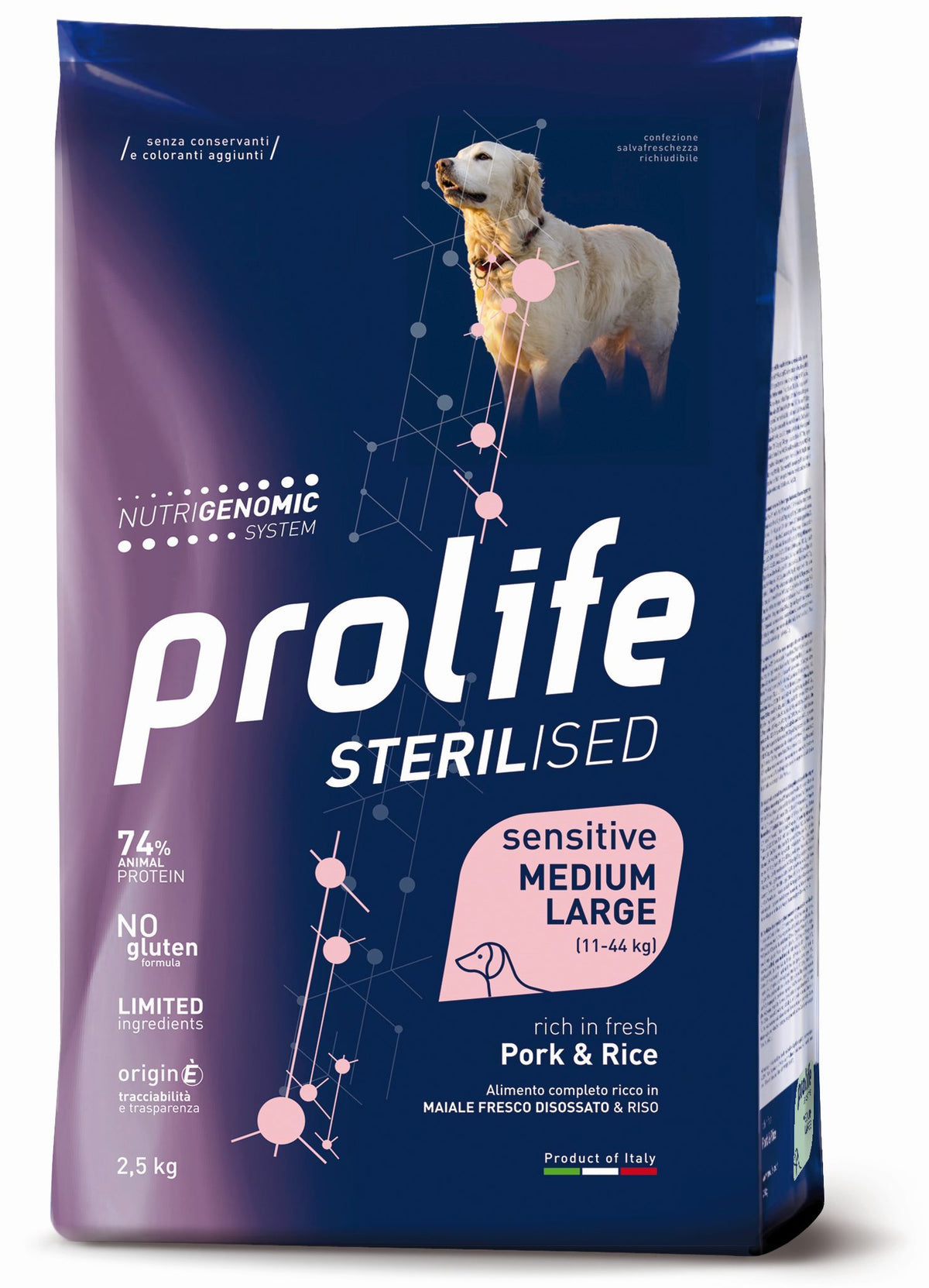 Bastone sterilizzato Prolife AGRIAPPIA per animali domestici, cane, con impugnatura in plastica e punta robusta.