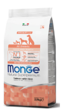 Monge Natural Superpremium All Breeds Puppy & Junior Monoprotein Salmone con Riso
